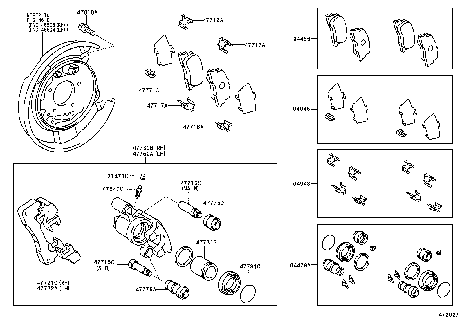 Daihatsu 04479-33110 - Ремкомплект, тормозной суппорт parts5.com