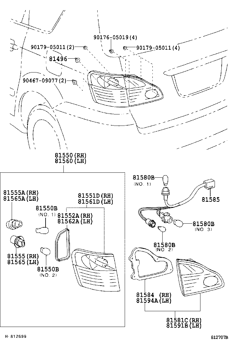 TOYOTA 90981-11048 - Лампа накаливания, освещение щитка приборов parts5.com