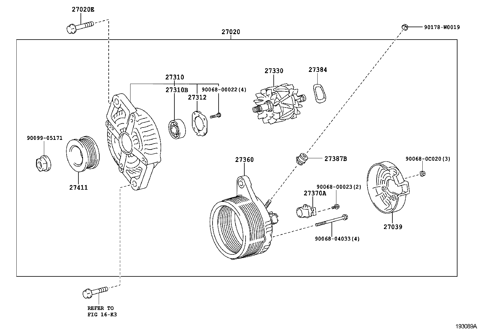 TOYOTA 270600Q070 - Генератор parts5.com