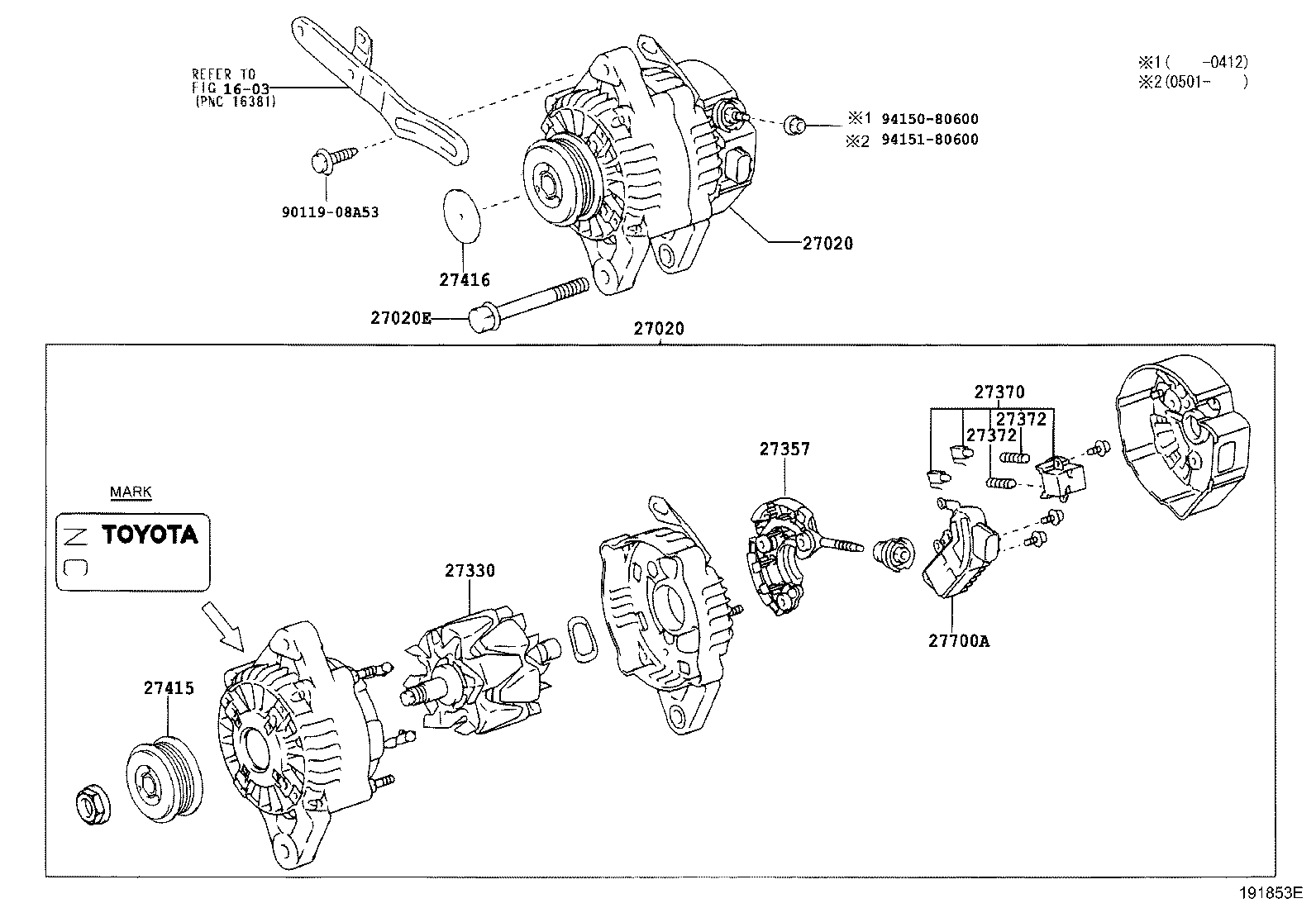 TOYOTA 2733067100 - Ротор, генератор parts5.com