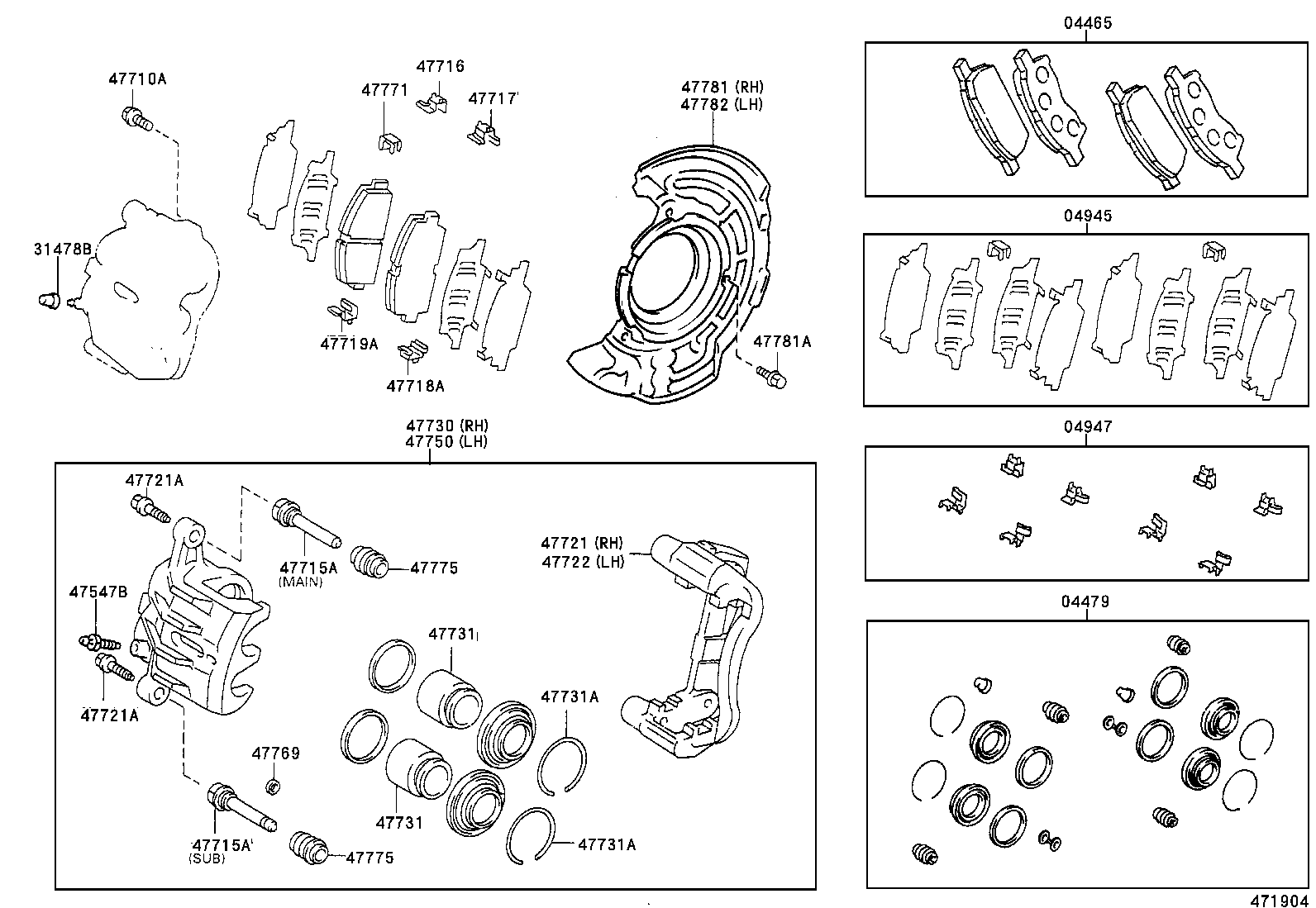 TOYOTA 4775009010 - Тормозной суппорт parts5.com