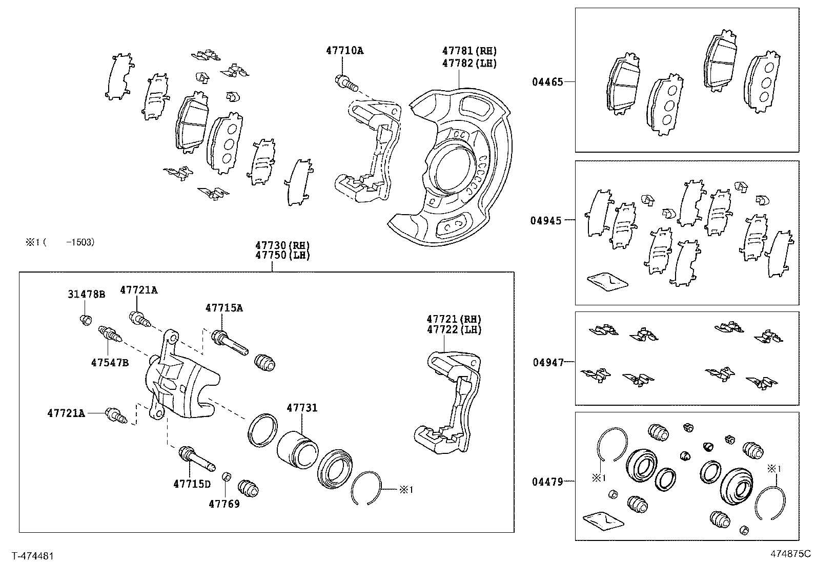 TOYOTA 04465-52260 - Тормозные колодки, дисковые, комплект parts5.com