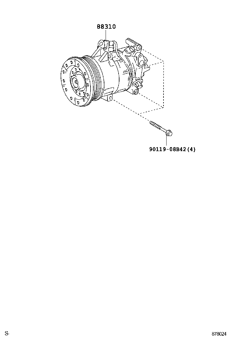 TOYOTA 88310-52481 - Компрессор кондиционера parts5.com