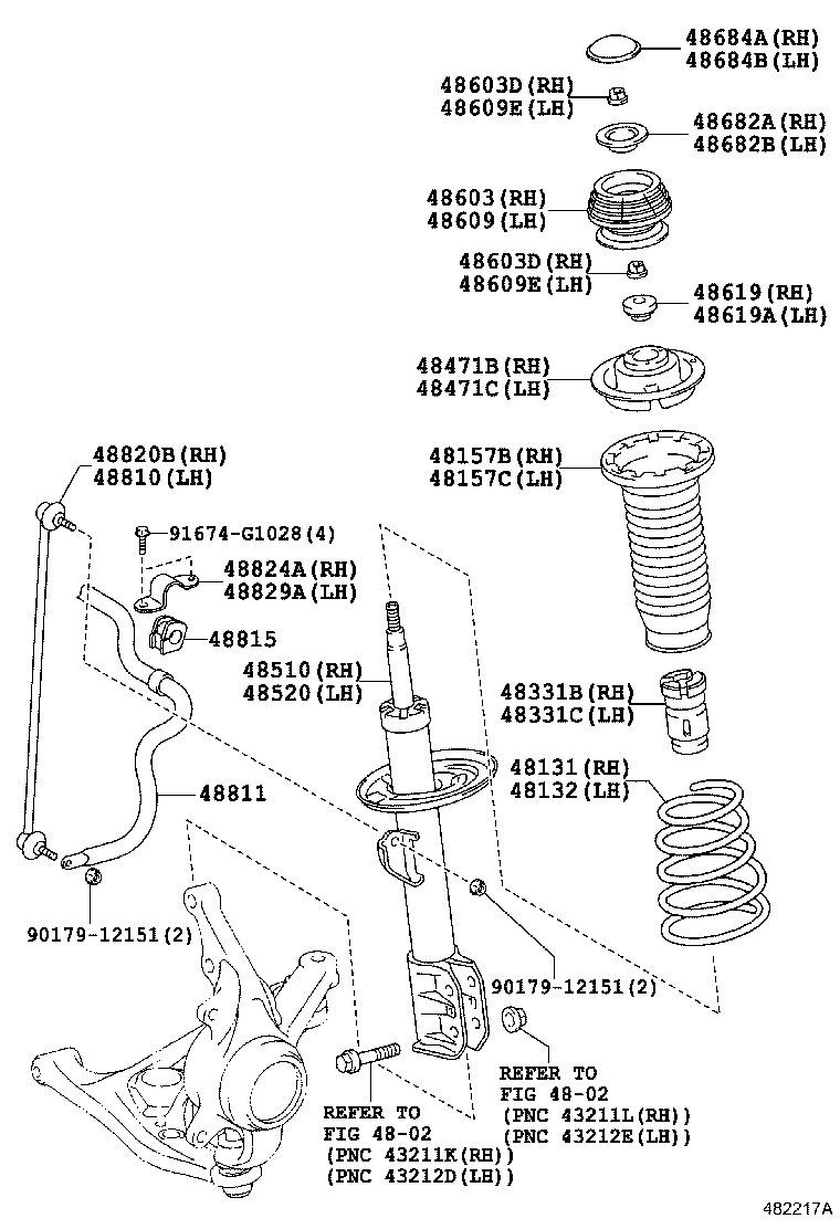 TOYOTA 48820-52030 - Тяга / стойка, стабилизатор parts5.com