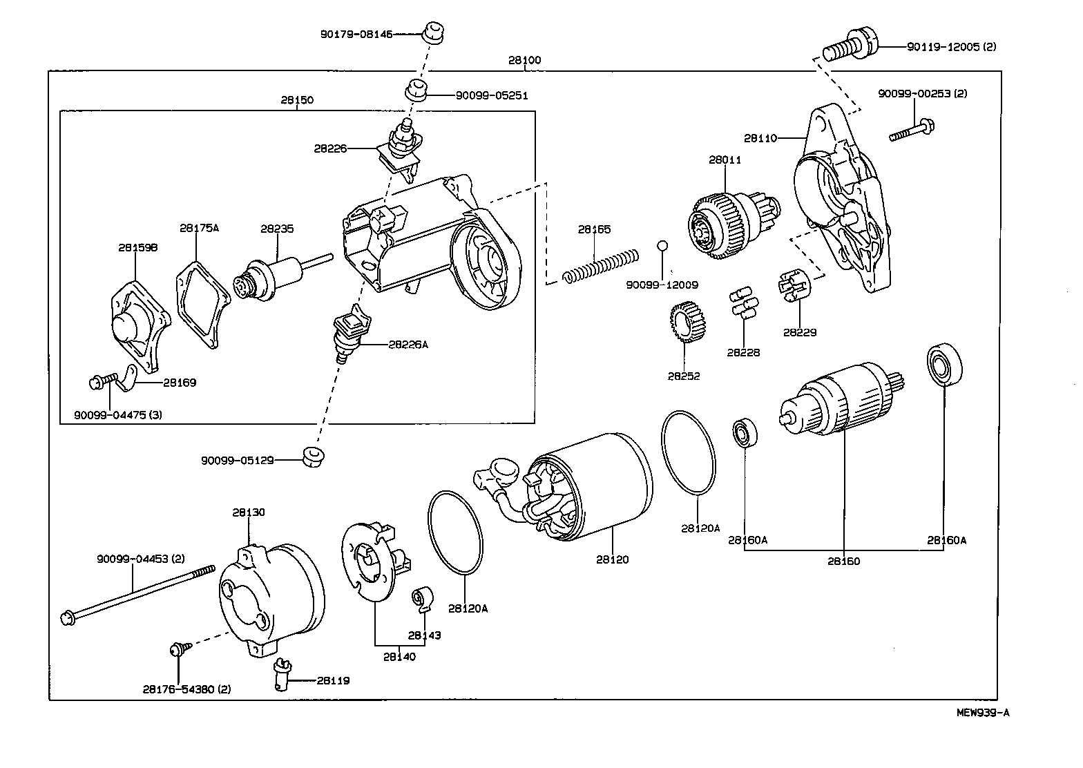 TOYOTA 90099-10197 - Bendix, motor de arranque parts5.com