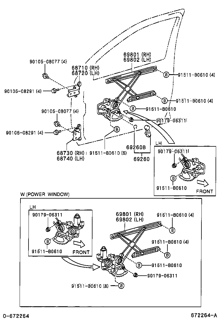 TOYOTA 69810-0D010 - Стеклоподъемник parts5.com