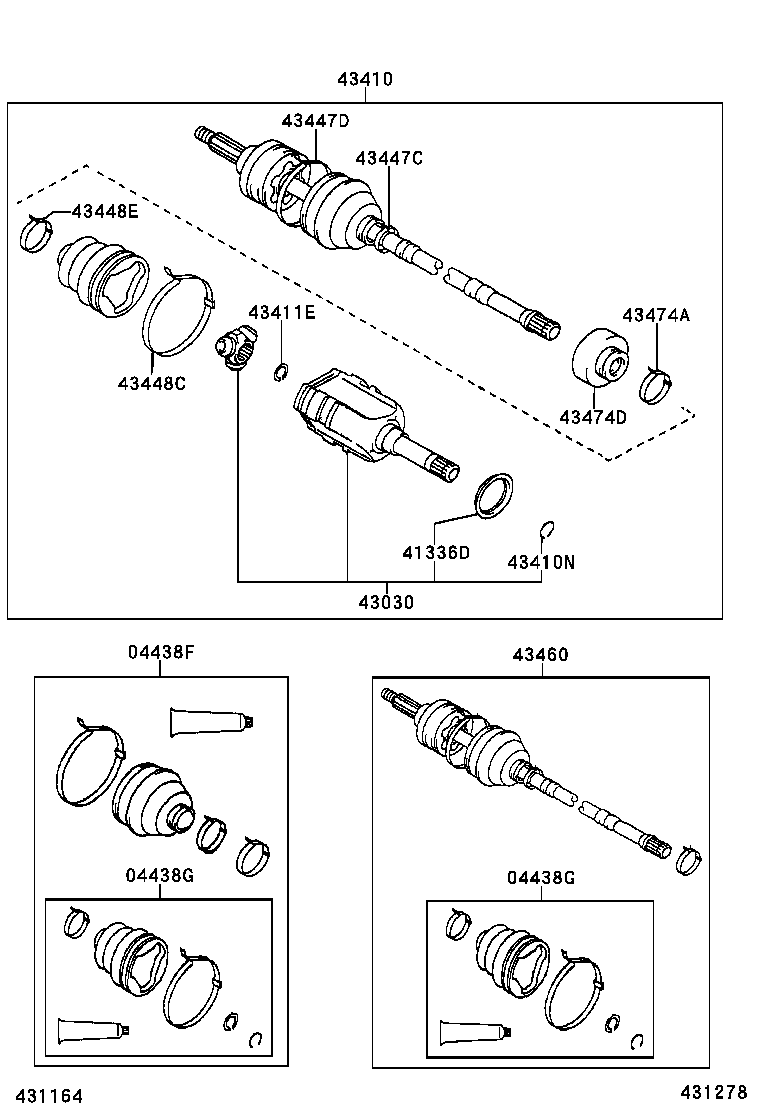 TOYOTA 434100F010 - Приводной вал parts5.com