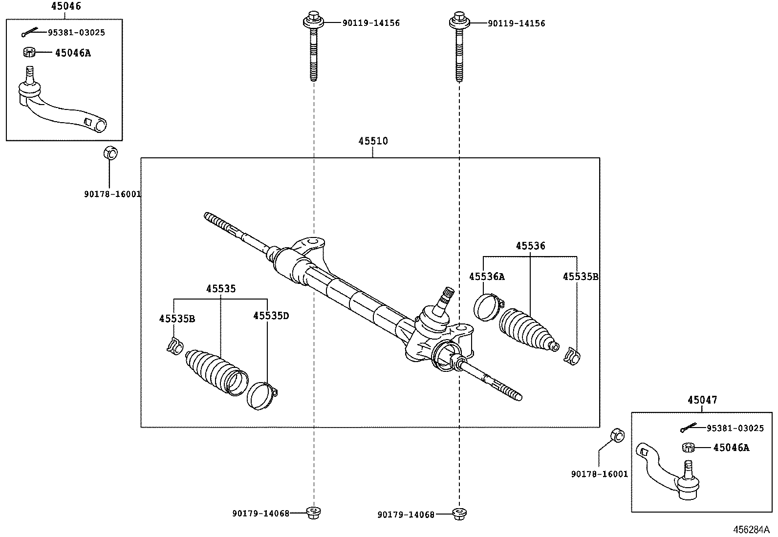 TOYOTA 45510-42170 - Рулевой механизм, рейка parts5.com