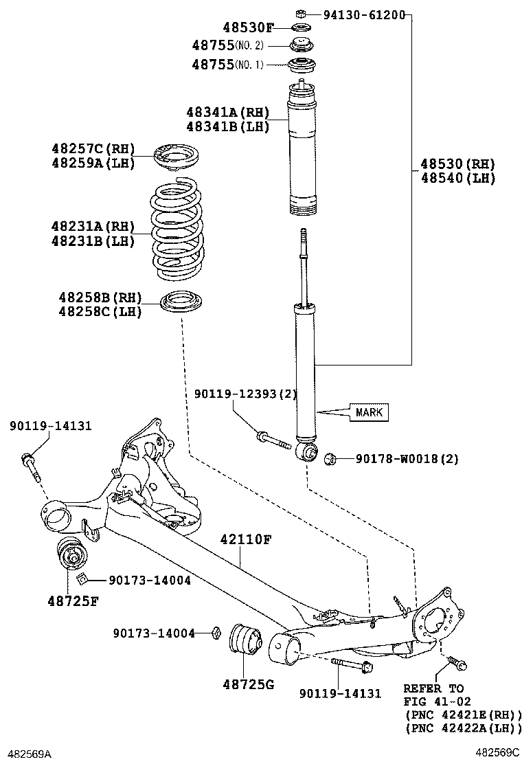 TOYOTA 42101 02260 - Балка моста, рама parts5.com