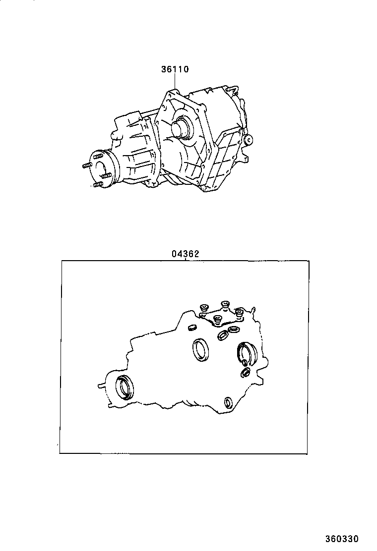 TOYOTA 36130-6A470 - Механическая коробка передач parts5.com