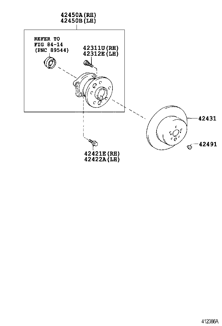 TOYOTA 42460-48011 - Комплект подшипника ступицы колеса parts5.com