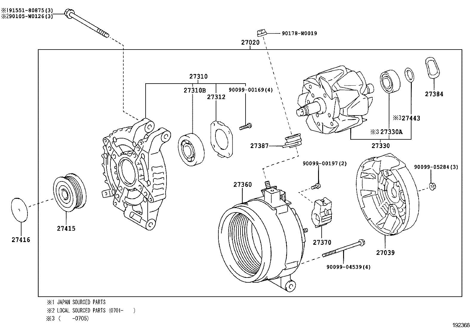 TOYOTA 27060-0G021 - Alternador parts5.com