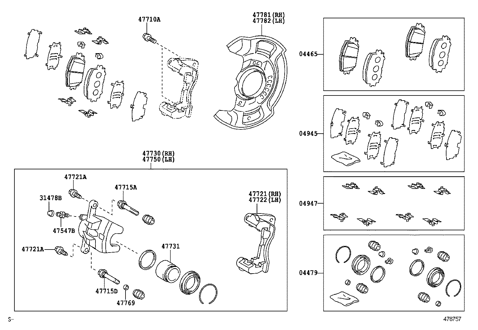 TOYOTA 4775012A10 - Тормозной суппорт parts5.com