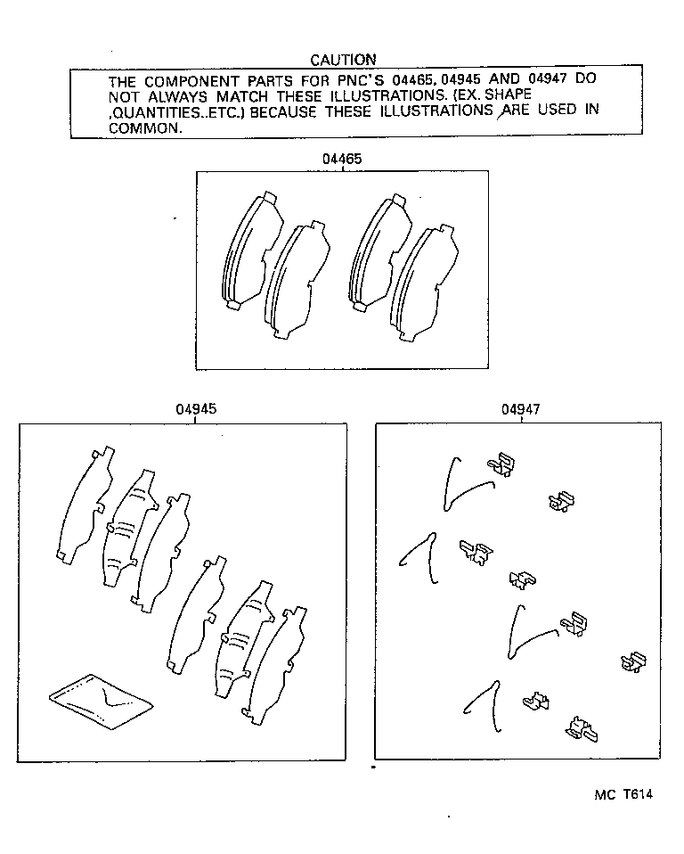 LEXUS 0446533070 - Тормозные колодки, дисковые, комплект parts5.com