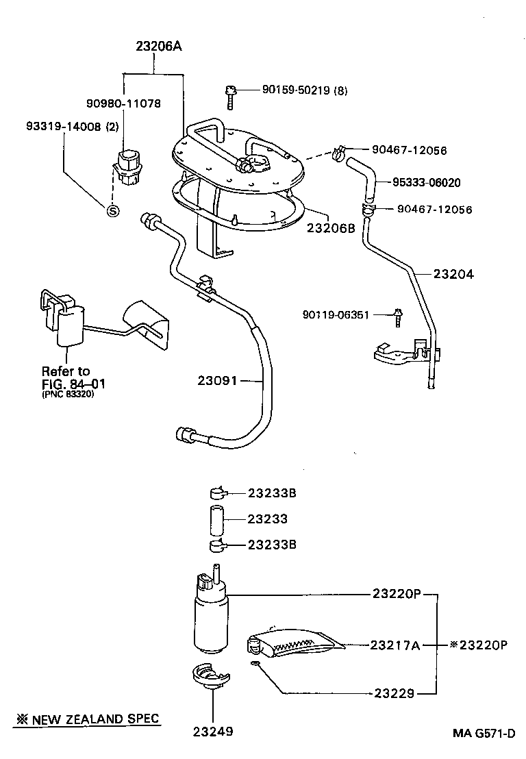 TOYOTA 2322162010 - Топливный насос parts5.com