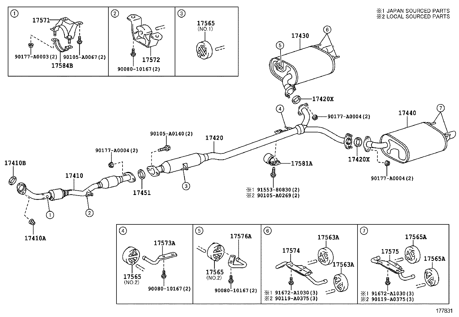 TOYOTA 17565-0P031 - Втулка, стабилизатор parts5.com