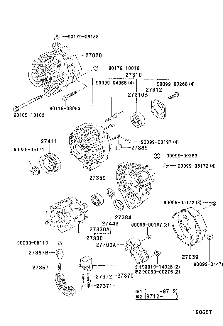 TOYOTA 27060-11320 - Генератор parts5.com