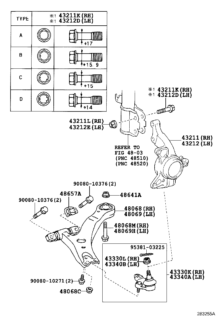 LEXUS 48068-06150 - Рычаг подвески колеса parts5.com