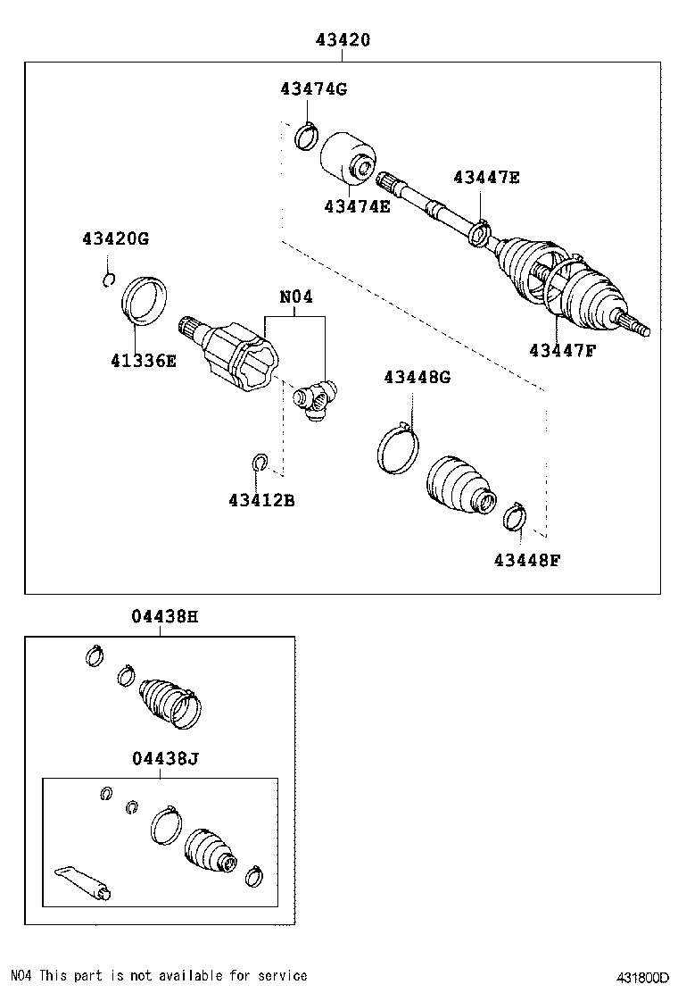 TOYOTA 04428-06340 - Пыльник, приводной вал parts5.com