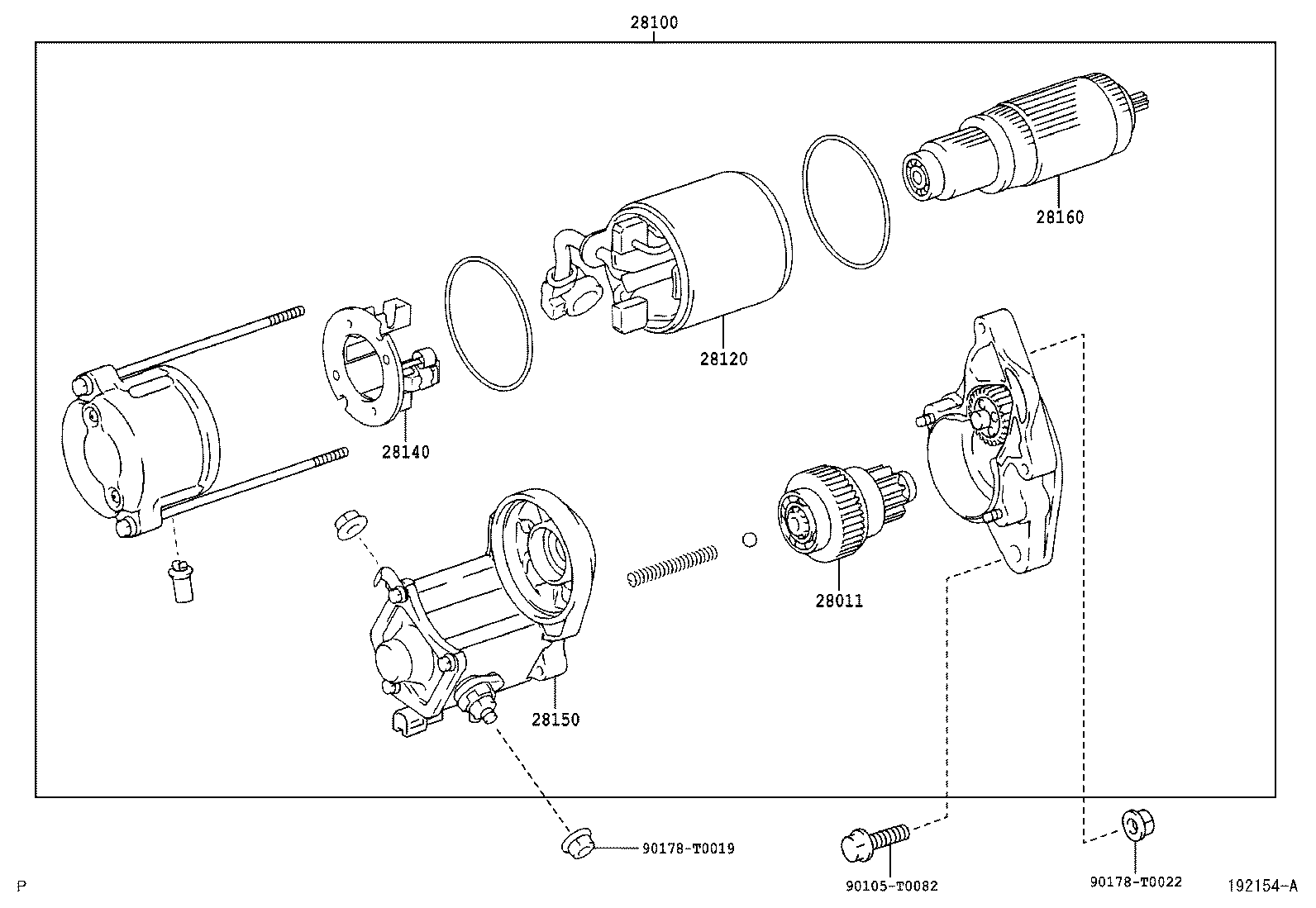 TOYOTA 28140-0L070 - Кронштейн, угольная щетка parts5.com