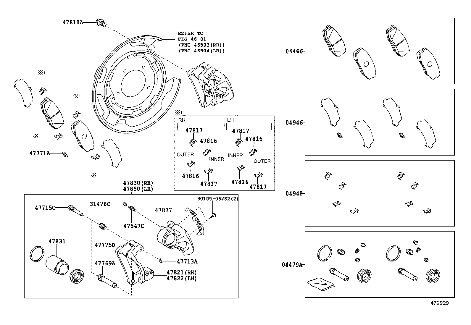 TOYOTA 04479-60270 - Ремкомплект, тормозной суппорт parts5.com