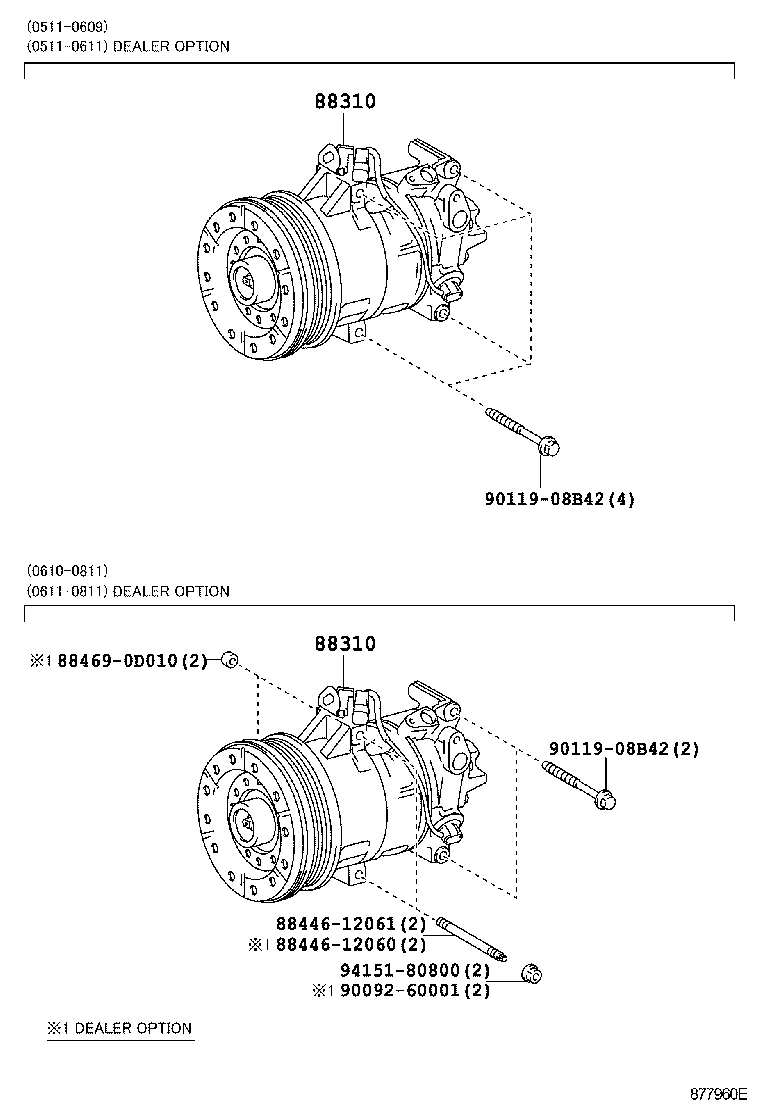 TOYOTA 883100D211 - Компрессор кондиционера parts5.com