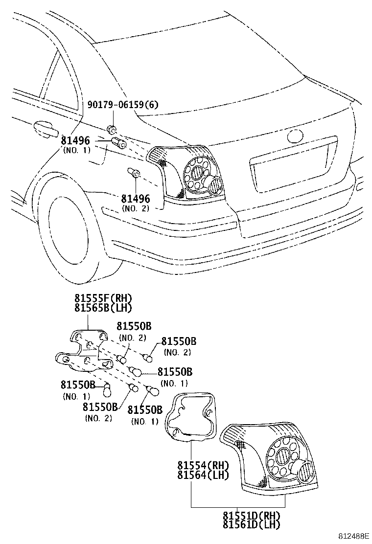 TOYOTA 90080-81035 - Лампа, противотуманные . задние фонари parts5.com