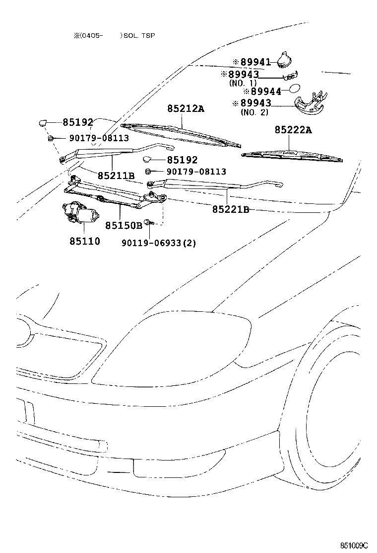 TOYOTA 85222-02120 - Щетка стеклоочистителя parts5.com