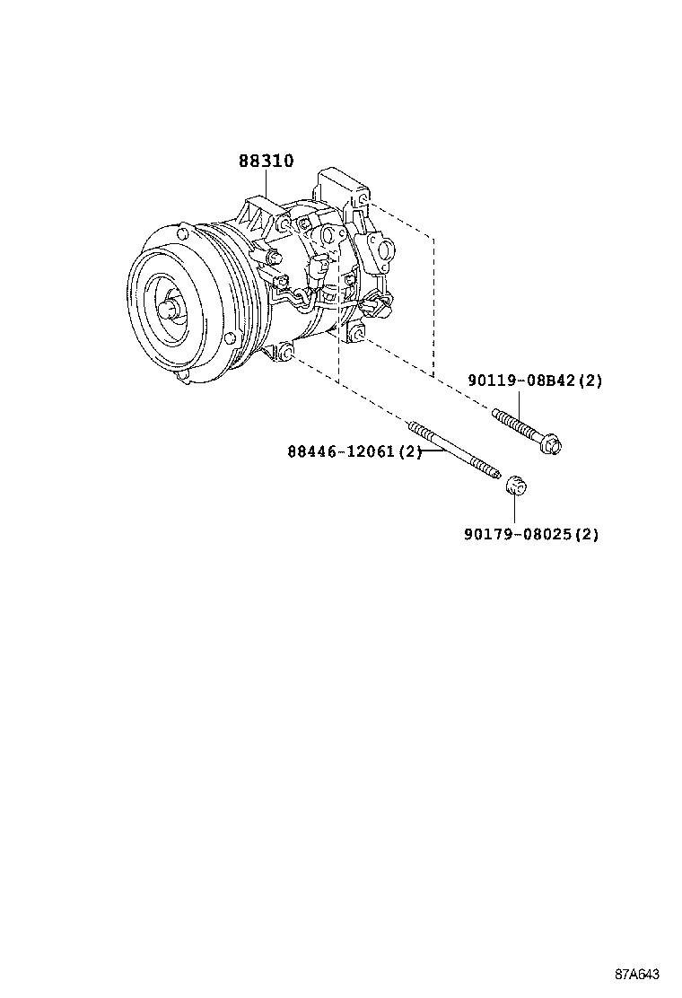 TOYOTA 88310-42310 - Компрессор кондиционера parts5.com