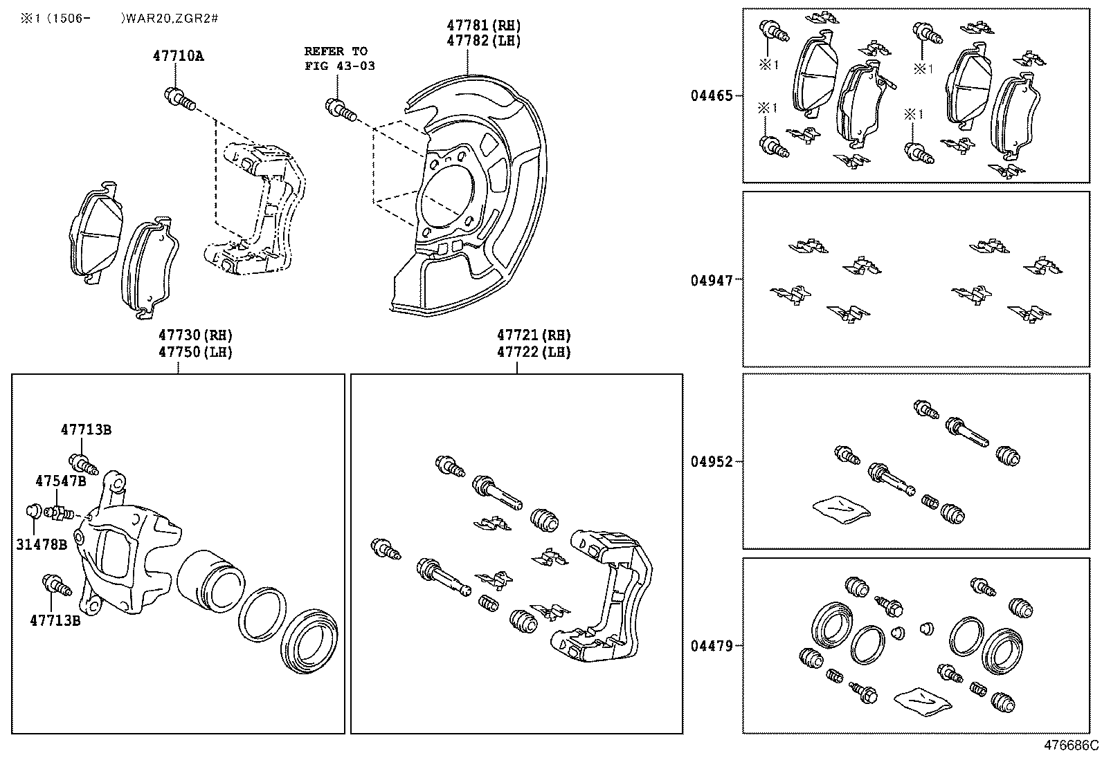 TOYOTA 049470F010 - Комплектующие для колодок дискового тормоза parts5.com