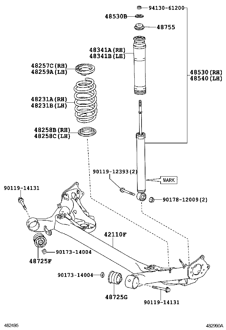 TOYOTA 42101-12171 - Втулка, балка моста parts5.com