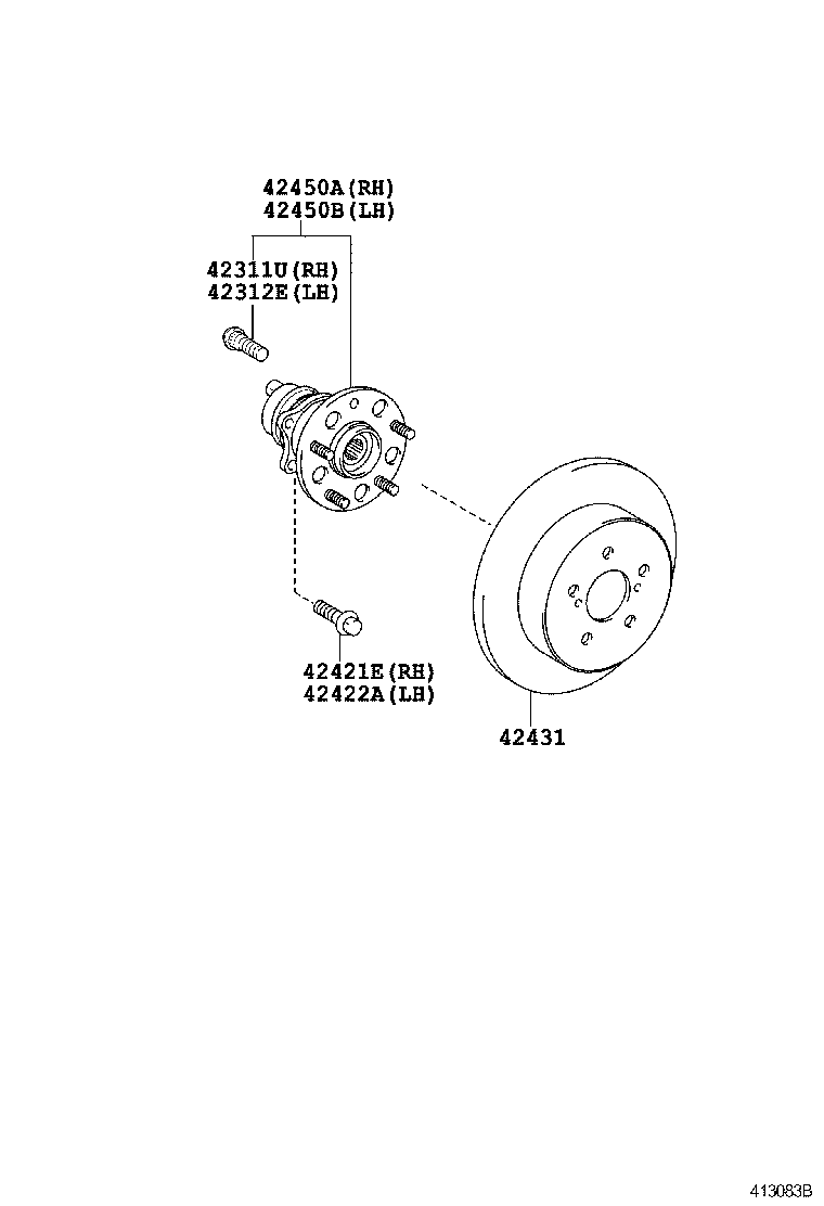 TOYOTA 42431-12310 - Тормозной диск parts5.com