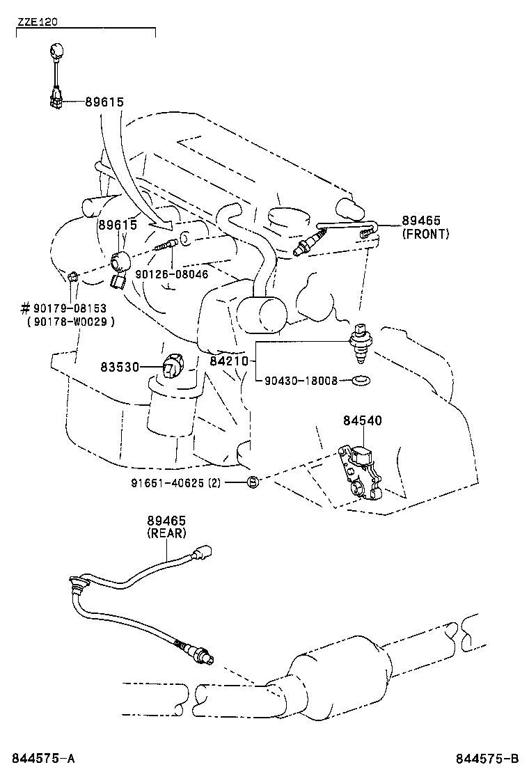 TOYOTA 89465-02080 - Lambda Sensor parts5.com