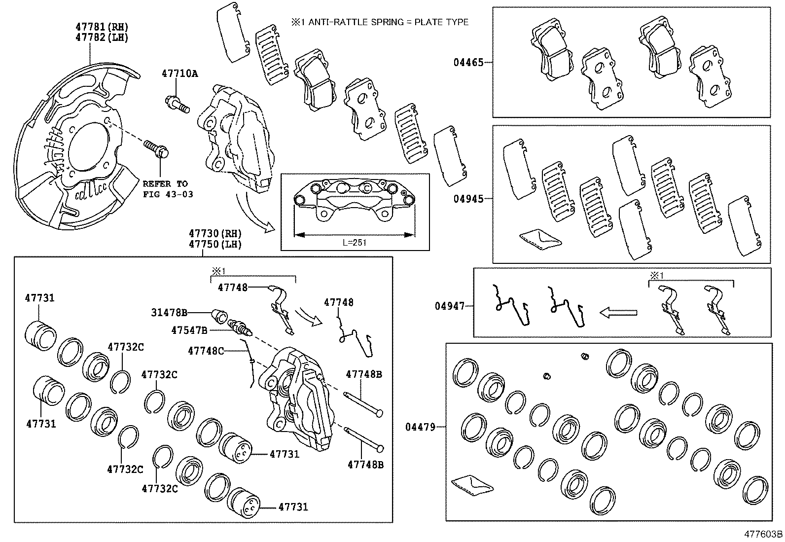 TOYOTA 47730-0K190 - Тормозной суппорт parts5.com