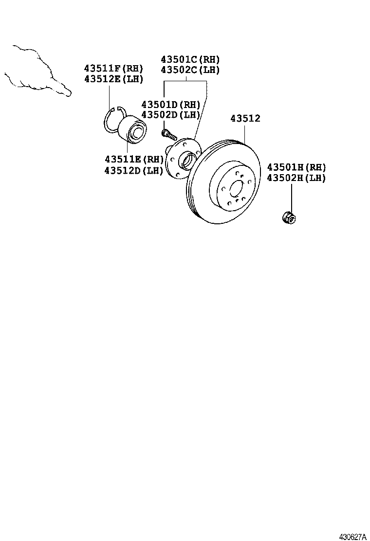 TOYOTA 90369-43009 - Комплект подшипника ступицы колеса parts5.com