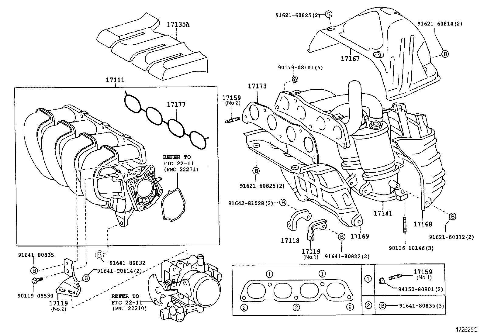 TOYOTA 17104-22070 - Катализатор parts5.com