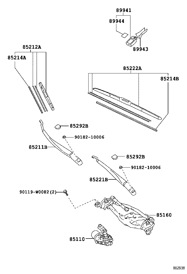 TOYOTA 85214-02340 - Щетка стеклоочистителя parts5.com