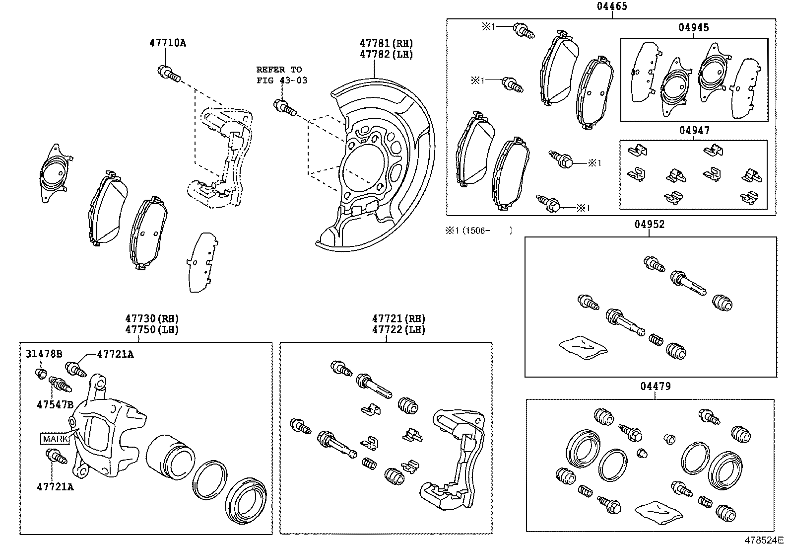 TOYOTA 4775002250 - Тормозной суппорт parts5.com