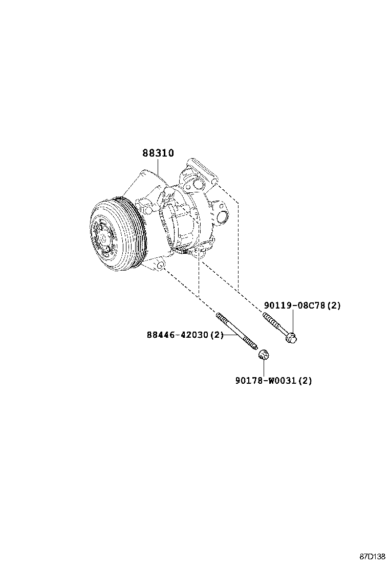 TOYOTA 88310-02840 - Компрессор кондиционера parts5.com