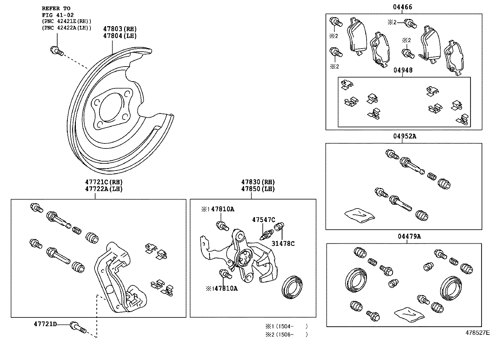 TOYOTA 0446602290 - Тормозные колодки, дисковые, комплект parts5.com