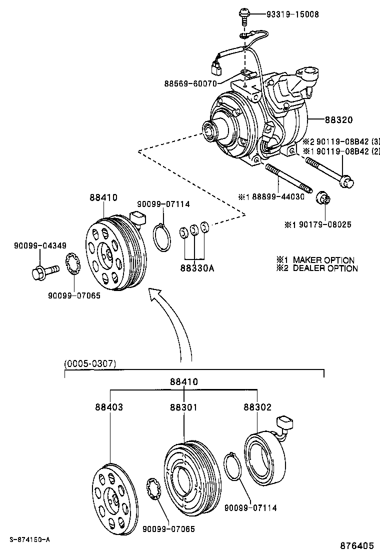 TOYOTA 88410-42070 - Компрессор кондиционера parts5.com