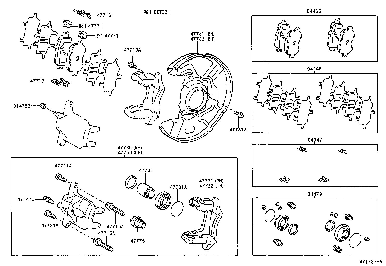 TOYOTA 4775020600 - Тормозной суппорт parts5.com