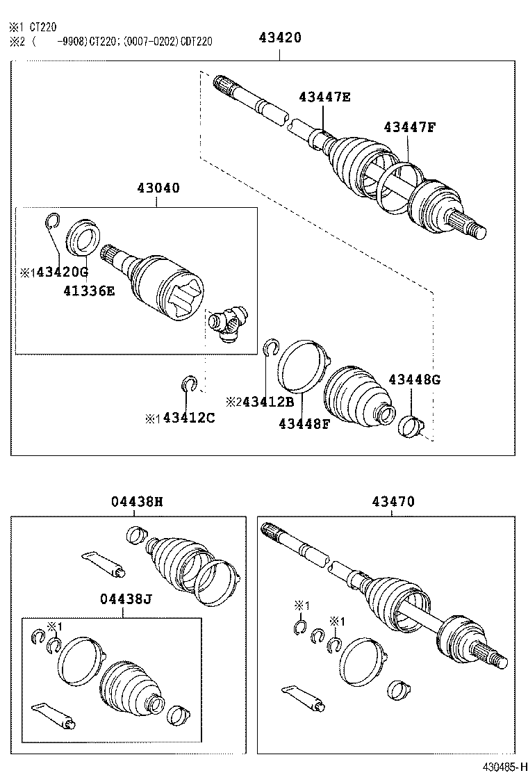 TOYOTA 04438-05121 - Пыльник, приводной вал parts5.com