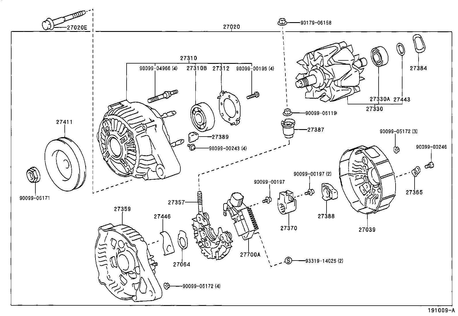 TOYOTA 27060-27030 - Генератор parts5.com