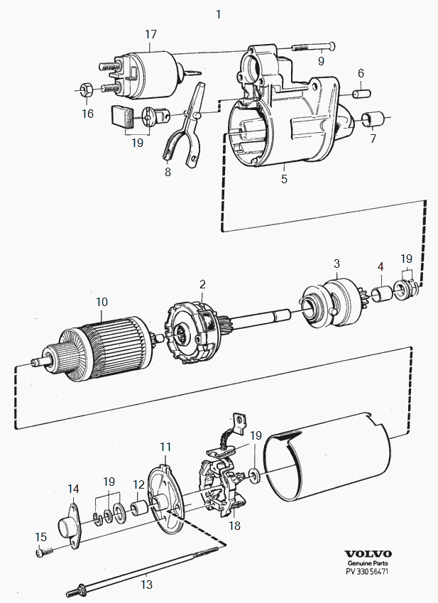 Volvo 3544825 - Ведущая шестерня, стартер parts5.com