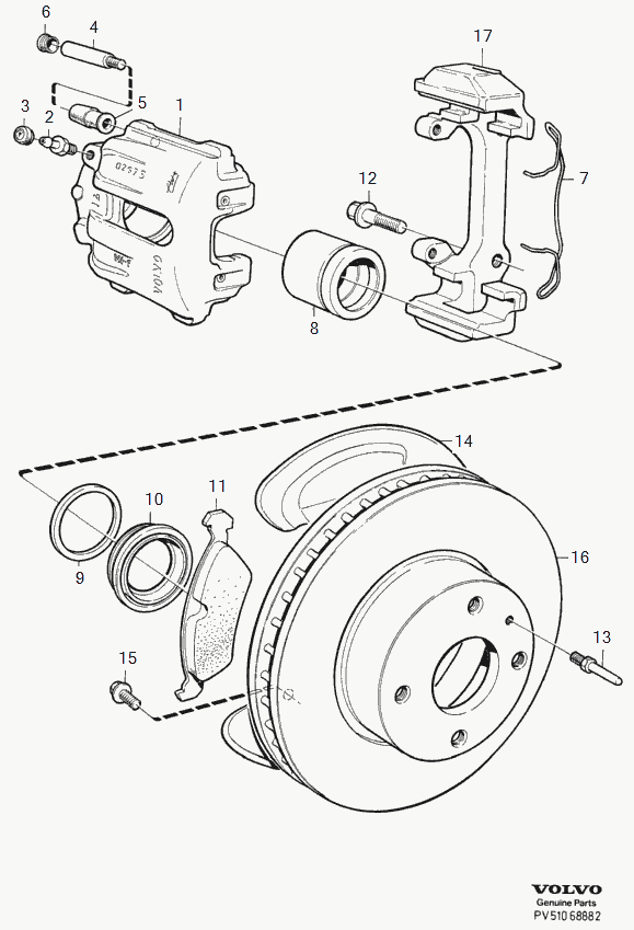 Volvo 3516841 - Тормозной суппорт parts5.com