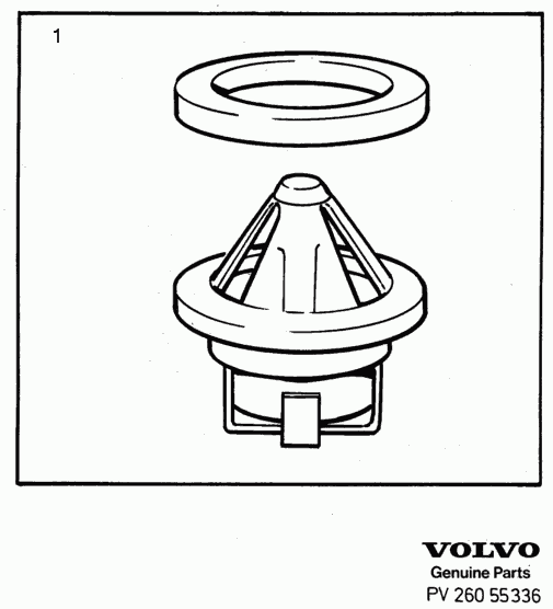 Volvo 271664 - Термостат, охлаждающая жидкость parts5.com