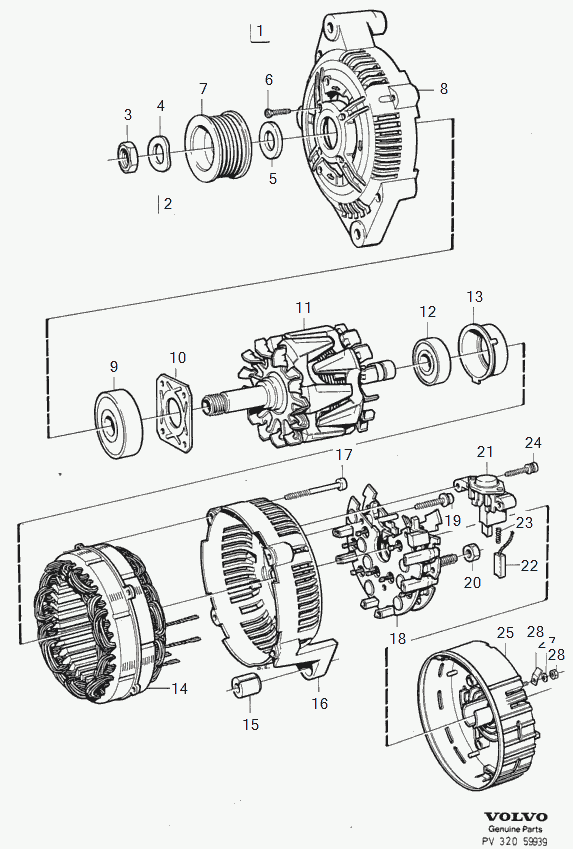 Volvo 3544565 - Подшипник parts5.com