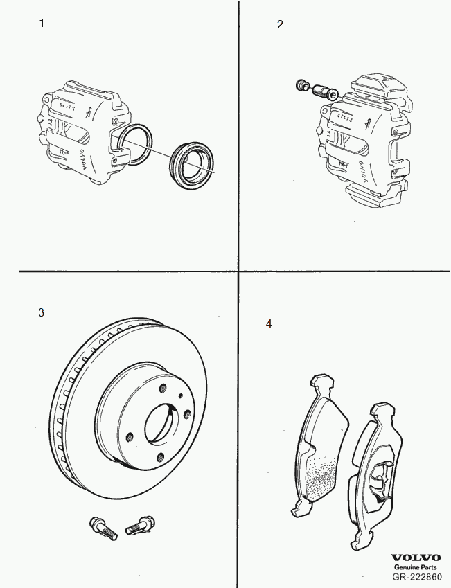 Volvo 31341243 - Тормозные колодки, дисковые, комплект parts5.com