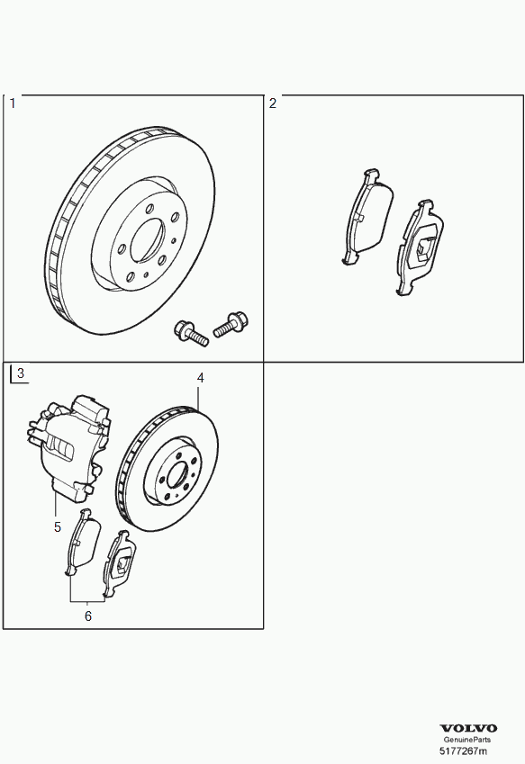 Volvo 31262503 - Тормозные колодки, дисковые, комплект parts5.com